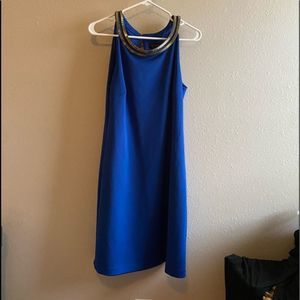 Jessica Simpson Royal Blue Cocktail Dress with Gold trim Size 10